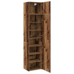 Berkfield Home Storage Cabinet with Shelf Other with Storage with Door Old wood Engineered wood in Brown - thumbnail 5