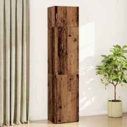 Berkfield Home Storage Cabinet with Shelf Other with Storage with Door Old wood Engineered wood in Brown - thumbnail 4