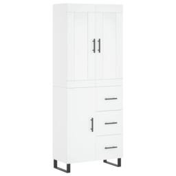 Berkfield Home Highboard White 69.5x34x180 cm Engineered Wood - thumbnail 2