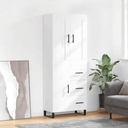 Berkfield Home Highboard White 69.5x34x180 cm Engineered Wood