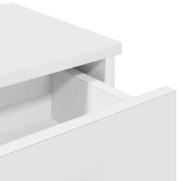 Berkfield Home Wall Shelf with Drawers White 100x37.5x19 cm Engineered Wood - thumbnail 8