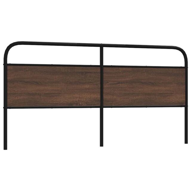 Berkfield Home Headboard Brown Oak 180 cm Steel & Engineered Wood - image 1