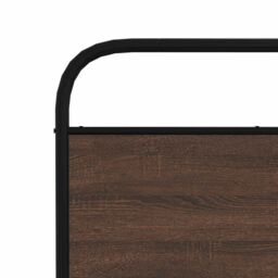 Berkfield Home Headboard Brown Oak 180 cm Steel & Engineered Wood - thumbnail 6