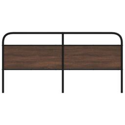 Berkfield Home Headboard Brown Oak 180 cm Steel & Engineered Wood - thumbnail 3