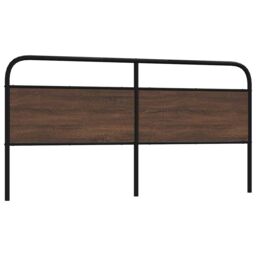 Berkfield Home Headboard Brown Oak 180 cm Steel & Engineered Wood - thumbnail 1