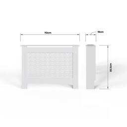 FWStyle Geometric Medium White Radiator Cover (H) 82.3 (W) 112 (D) 19cm - thumbnail 5