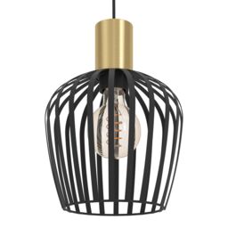 Eglo Empoli Black & Brushed Brass 3 Pendant Light WBS - thumbnail 4