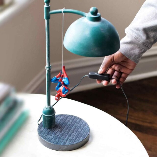 "Menkind Marvel Spider-Man 16"" Hanging Street Lamp in Dark Grey - Size: 11 inches" - image 1