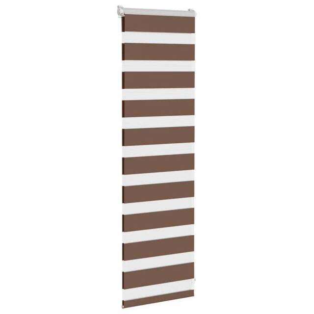 Berkfield Home Zebra Blind Brown 40x100 cm Fabric Width 35.9 cm Polyester - image 1