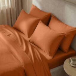 Bedable 100% Cotton Sateen Bedding Bundle 460 Thread Count - Duvet Cover + Fitted Sheet + 4 Pillowcases + Duvet + 4 Pillows - Size: Double - thumbnail 4