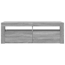 Berkfield Home TV Cabinet with LED Lights Grey Sonoma 120x35x40 cm - Size: 120 x 35 x 40 cm - thumbnail 8