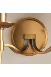Netlighting Stanford 2 Light Indoor Twin Candle Wall Light Antique Brass E14 in Gold - thumbnail 5