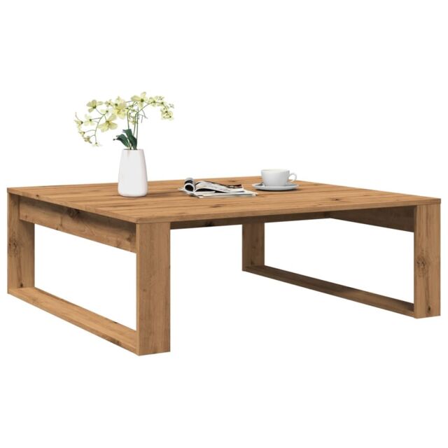Berkfield Home Coffee Table Artisan Oak 100x100x35 cm Engineered Wood in Brown - Size: 100 x 100 x 35 cm - image 1