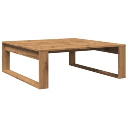 Berkfield Home Coffee Table Artisan Oak 100x100x35 cm Engineered Wood in Brown - Size: 100 x 100 x 35 cm - thumbnail 6