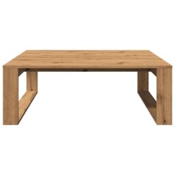 Berkfield Home Coffee Table Artisan Oak 100x100x35 cm Engineered Wood in Brown - Size: 100 x 100 x 35 cm - thumbnail 4