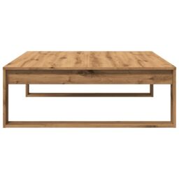 Berkfield Home Coffee Table Artisan Oak 100x100x35 cm Engineered Wood in Brown - Size: 100 x 100 x 35 cm - thumbnail 5