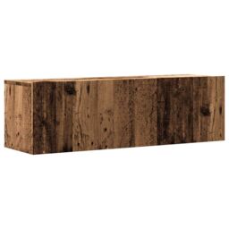 Berkfield Home Wall Mounted TV Cabinet Old Wood 100x30x30 cm Engineered Wood in Brown - Size: 100 x 30 x 30 cm - thumbnail 2