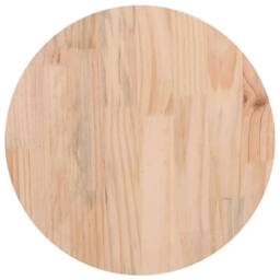 Berkfield Home Table Top Round Ã˜30x3 cm Solid Wood Pine in Light Brown - Size: 30x3 cm - thumbnail 1