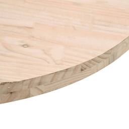 Berkfield Home Table Top Round Ã˜30x3 cm Solid Wood Pine in Light Brown - Size: 30x3 cm - thumbnail 5