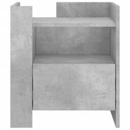 Berkfield Home Decorative Bedside Cabinet Concrete Grey 45x50x50 cm Engineered Wood - Size: 45 x 50 x 50 cm - thumbnail 4