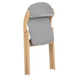 SoBuy Ergonomic Backrest Folding Wooden Chair - No Assembly in Light Grey - thumbnail 5