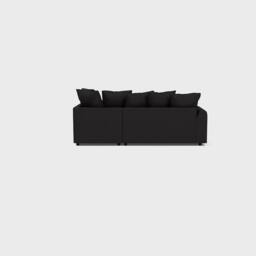 Furniture 786 Chiswick Right Hand Facing Corner Sofa with Footstool in Black - thumbnail 4