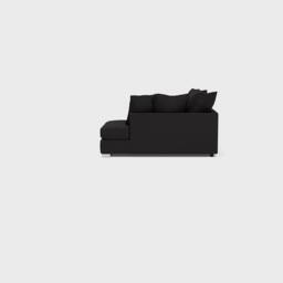 Furniture 786 Chiswick Right Hand Facing Corner Sofa with Footstool in Black - thumbnail 3
