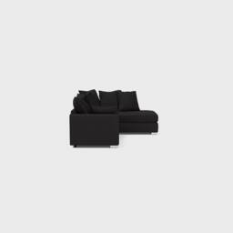 Furniture 786 Chiswick Right Hand Facing Corner Sofa with Footstool in Black - thumbnail 5