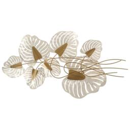 Wyld and Coco Handmade Multicolour Metal Wall Decor Violet White and Gold - thumbnail 3
