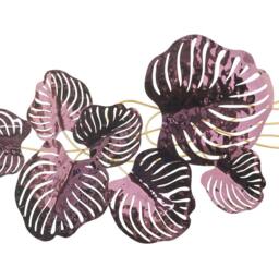 Wyld and Coco Handmade Multicolour Metal Wall Decor Violet White and Gold - thumbnail 2