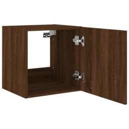 Berkfield Home TV Wall Cabinets with LED Lights 2 pcs Brown Oak 40.5x35x40 cm - thumbnail 9