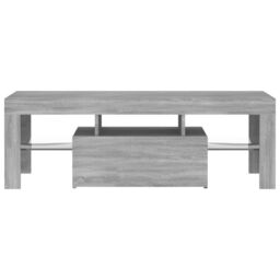 Berkfield Home TV Cabinet with LED Lights Grey Sonoma 120x35x40 cm - Size: 120 x 35 x 40 cm - thumbnail 5