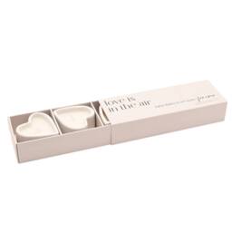 Amore by Juliana Set of 3 Heart Candles - Love Is In The Air in White - thumbnail 3