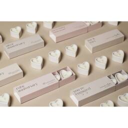 Amore by Juliana Set of 3 Heart Candles - Love Is In The Air in White - thumbnail 8