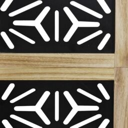 Berkfield Home Room Divider 5 Panels Brown & Black Solid Wood Paulownia - thumbnail 6