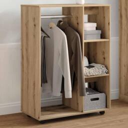 Berkfield Home Wardrobe Artisan Oak 80x40x110 cm Engineered Wood in Brown - Size: 80 x 40 x 110 cm - thumbnail 4