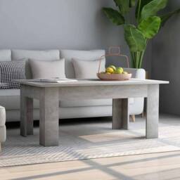 Berkfield Home Stylish Coffee Table Concrete Grey 100x60x42 cm Engineered Wood - Size: 100 x 60 x 42 cm - thumbnail 2