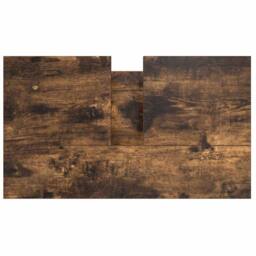 Berkfield Home Decorative Bathroom Basin Cabinet with Drawers Smoked Oak 60x34.5 in Brown - thumbnail 9
