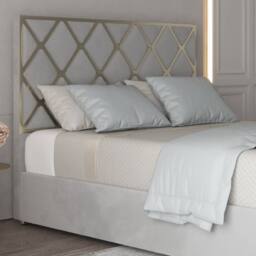 Casani Sudbury Upholstered Soft Velvet Grey Metal Designer Bed Frame - Size: Single - thumbnail 6