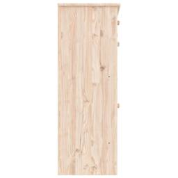 Berkfield Home Shoe Cabinet ALTA 77x35x96 cm Solid Wood Pine in Natural - Size: 77 x 35 x 96 cm - thumbnail 5