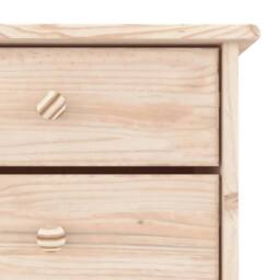 Berkfield Home Shoe Cabinet ALTA 77x35x96 cm Solid Wood Pine in Natural - Size: 77 x 35 x 96 cm - thumbnail 8