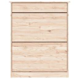 Berkfield Home Shoe Cabinet ALTA 77x35x96 cm Solid Wood Pine in Natural - Size: 77 x 35 x 96 cm - thumbnail 4