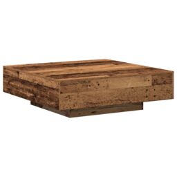 Berkfield Home Coffee Table - Old Wood, 100x100x31 cm, Made from Engineered Wood in Brown - Size: 100 x 100 x 31 cm - thumbnail 1