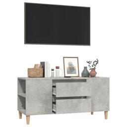 Berkfield Home TV Cabinet Concrete Grey 102x44.5x50 cm Engineered Wood - thumbnail 5