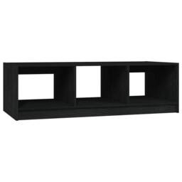Berkfield Home Coffee Table Black 110x50x34 cm Solid Pinewood - Size: 110 x 50 x 34 cm - thumbnail 1