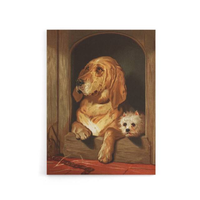 "Artery8 Dignity & Impudence Dog Portrait Landseer Canvas Wall Art in Brown - Size: W18"" x H24""" - image 1
