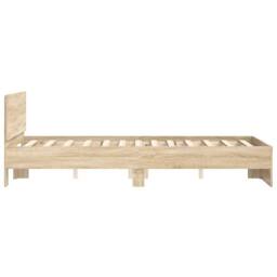 Berkfield Home Durable Bed Frame without Mattress Sonoma Oak 120x190 cm Small Double in Light Tan - thumbnail 6