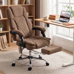 Nordara Brown Executive Office Chair Massage Heating Ergonomic Desk Chair - Size: 100 cm x 15 cm - thumbnail 3
