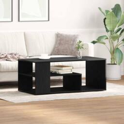 Berkfield Home Coffee Table Black Oak 100x50x40 cm Engineered Wood - Size: 100 x 50 x 40 cm - thumbnail 2