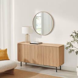 FurnitureboxUK Penrose Oak Wood Sideboard in Light Brown - thumbnail 2